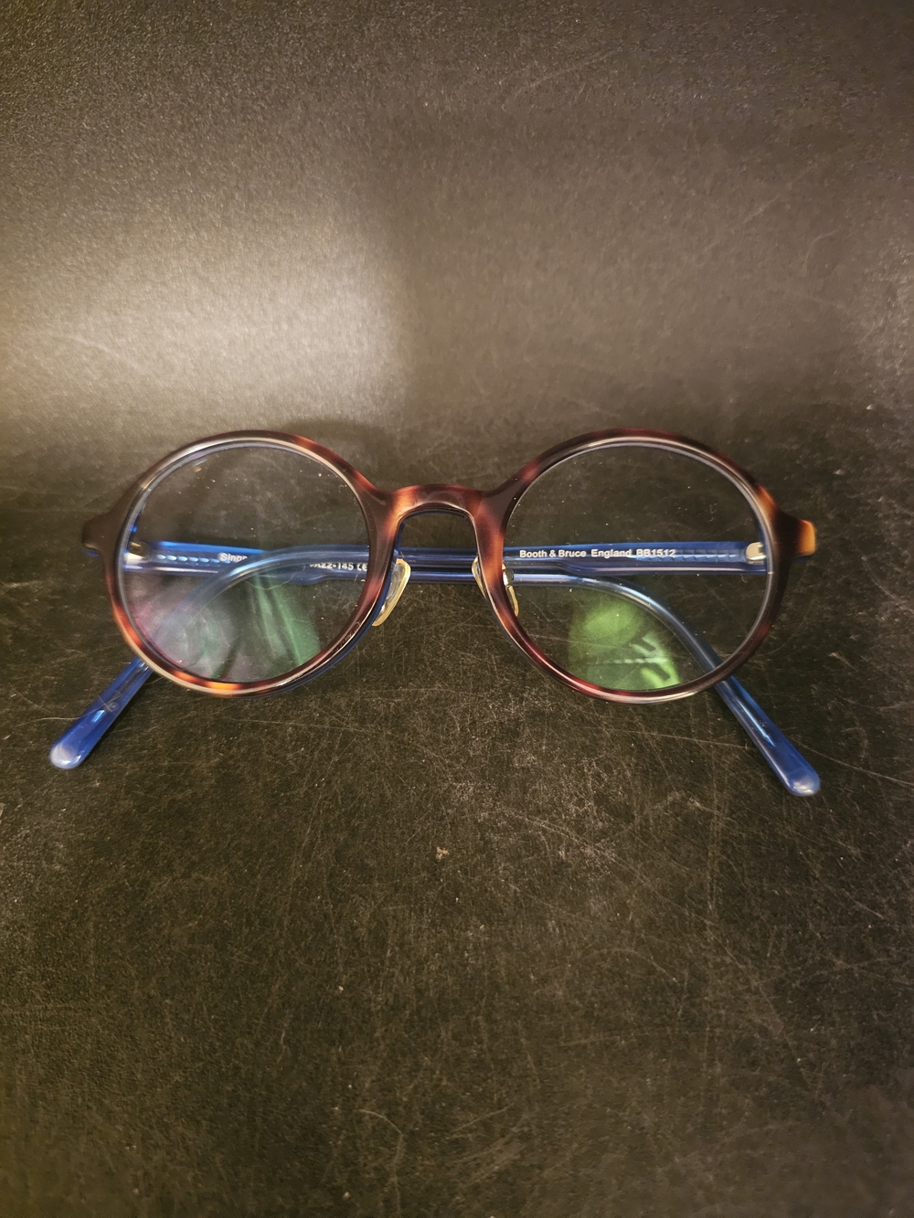 Booth And Bruce, England Classic Round Tortoiseshell Eyeglasses